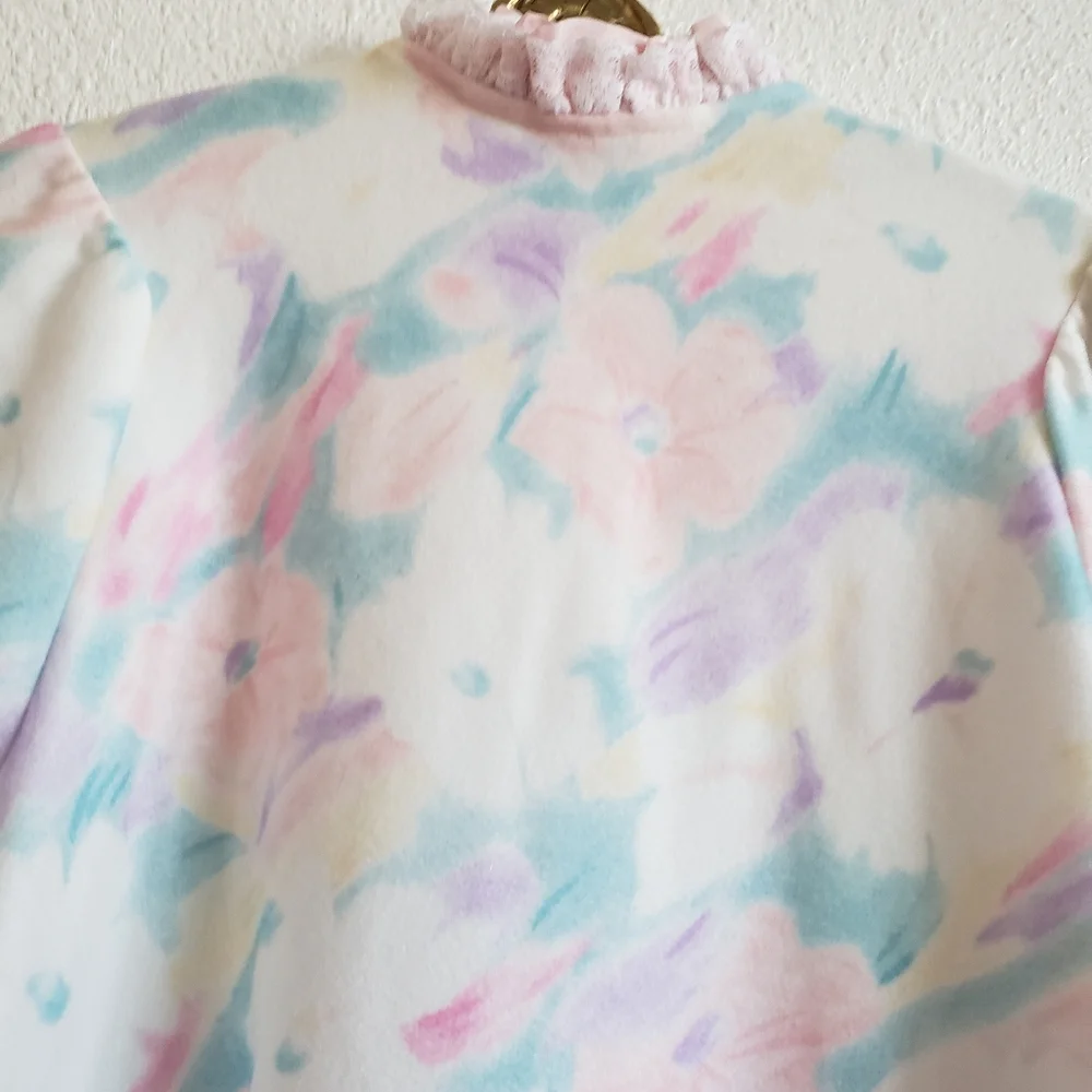 #Floral Pastel Long Robe Vintage